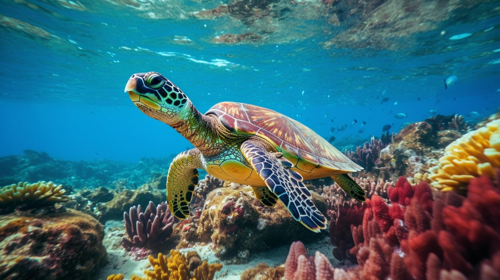 AI generated turtle high quality image photo