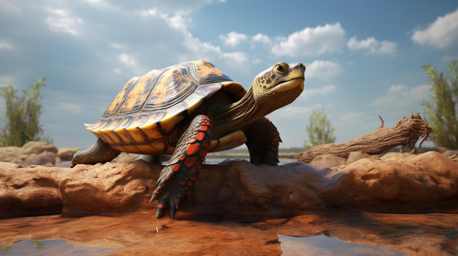 AI generated turtle high quality image photo