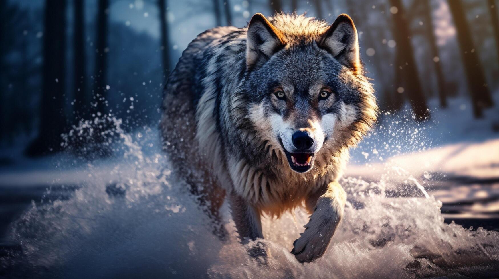 AI generated wolf high quality image photo