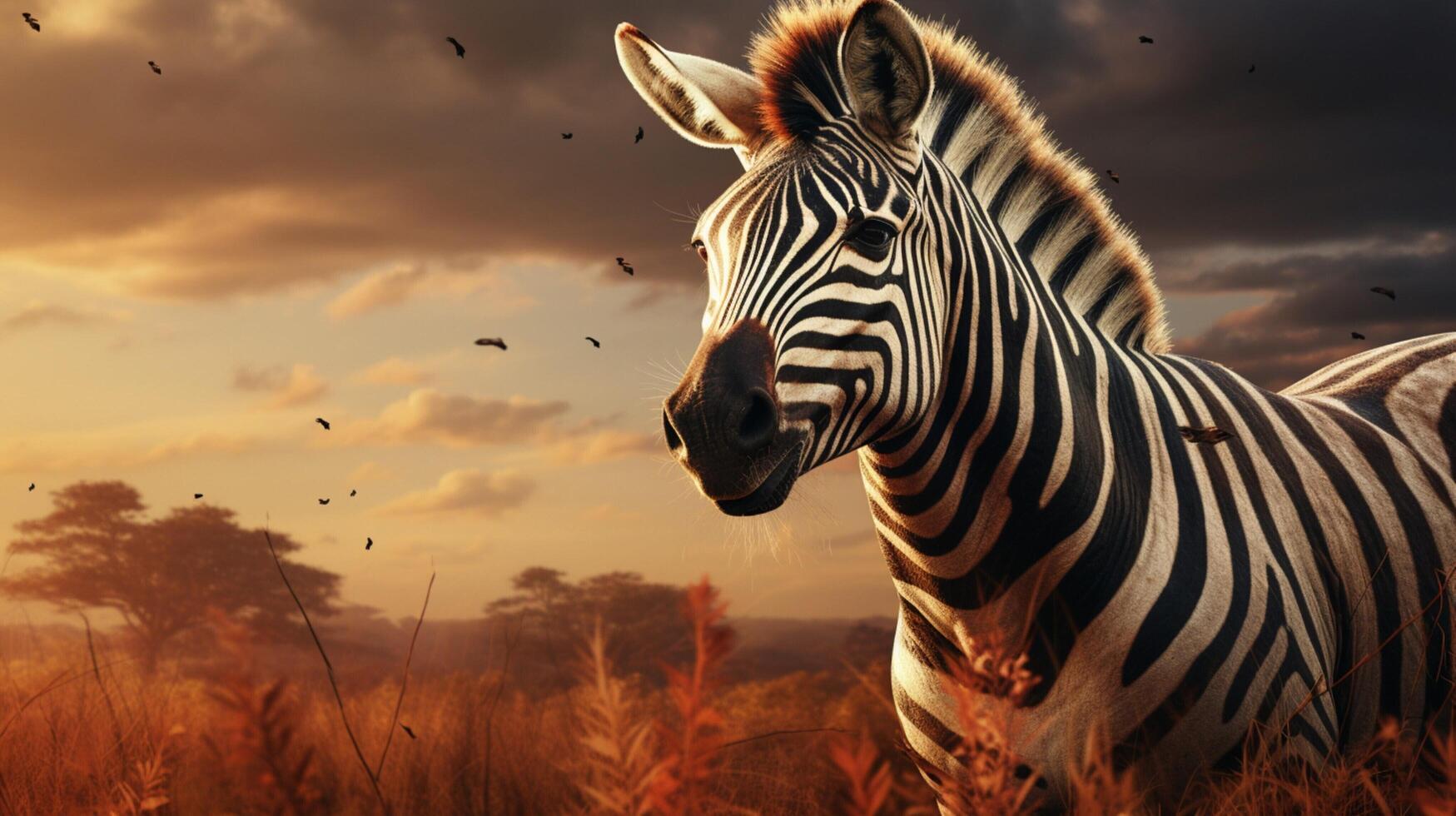 AI generated zebra high quality image photo