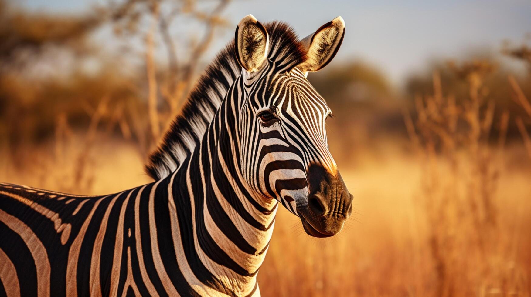 AI generated zebra high quality image photo