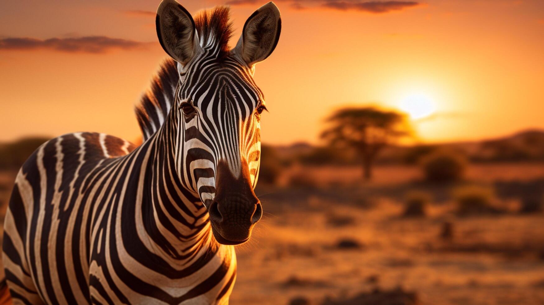 AI generated zebra high quality image photo