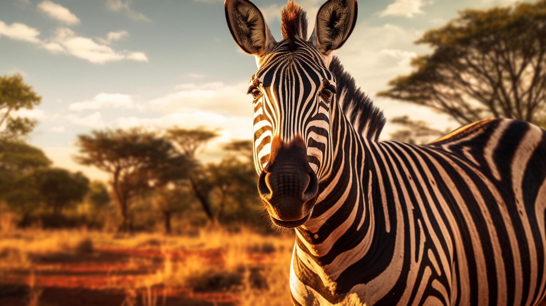 AI generated zebra high quality image photo