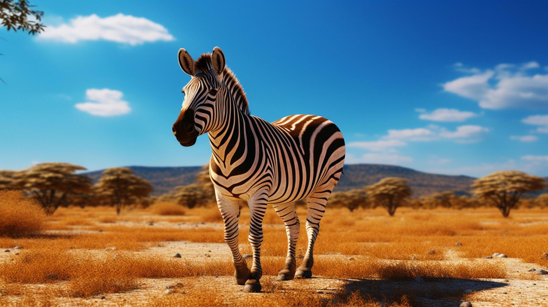 AI generated zebra high quality image photo