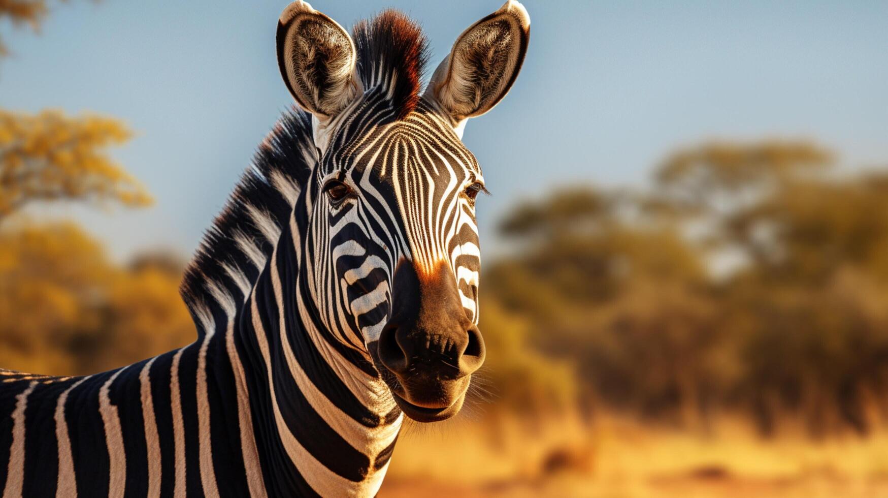 AI generated zebra high quality image photo