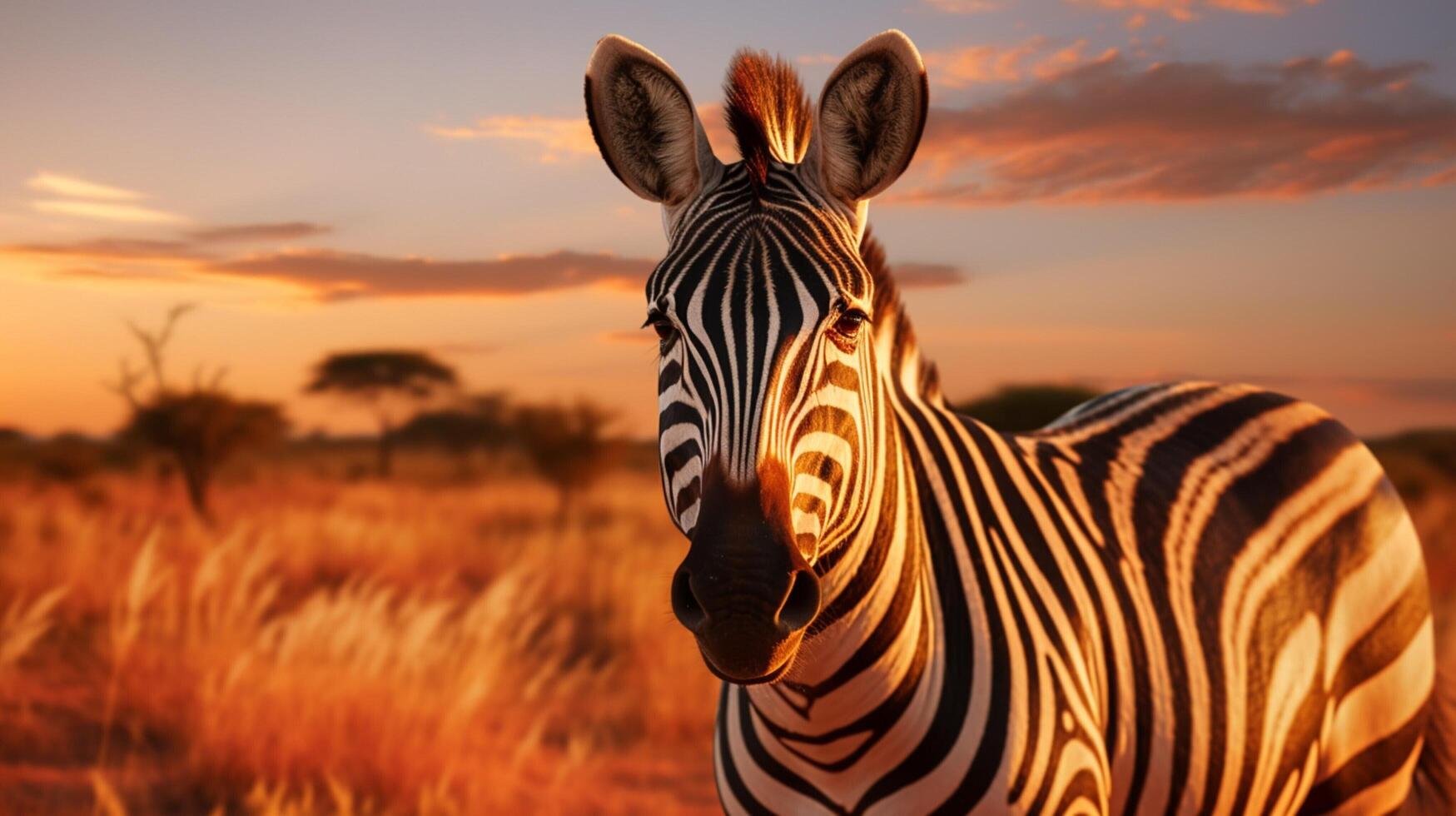 AI generated zebra high quality image photo