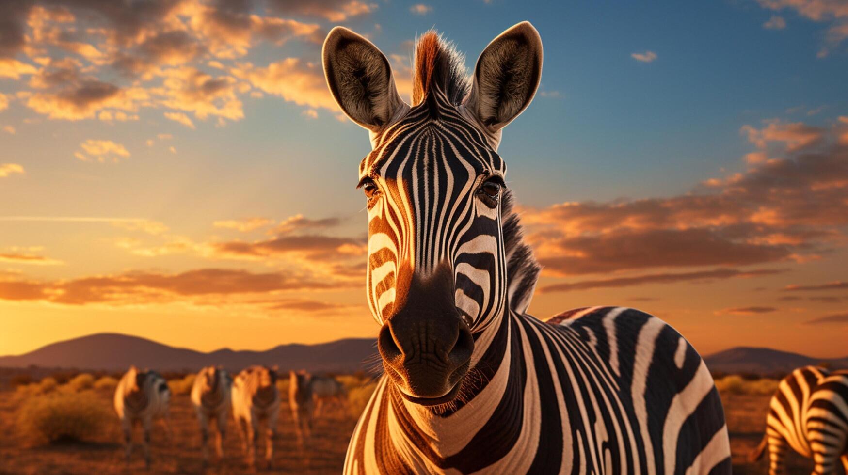 AI generated zebra high quality image photo