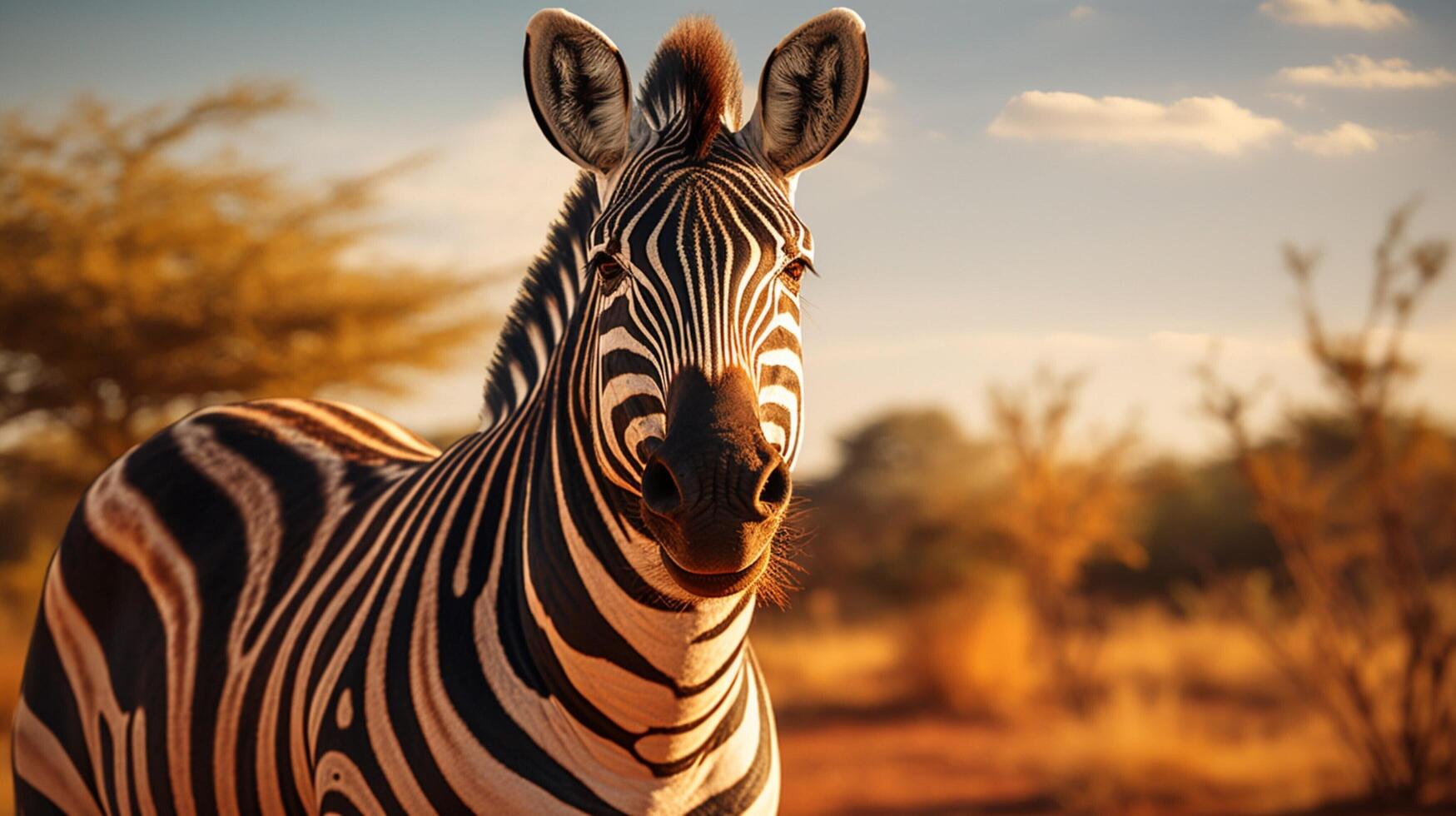 AI generated zebra high quality image photo