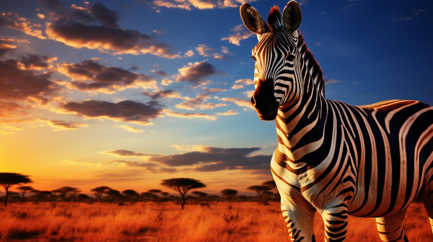 AI generated zebra high quality image photo