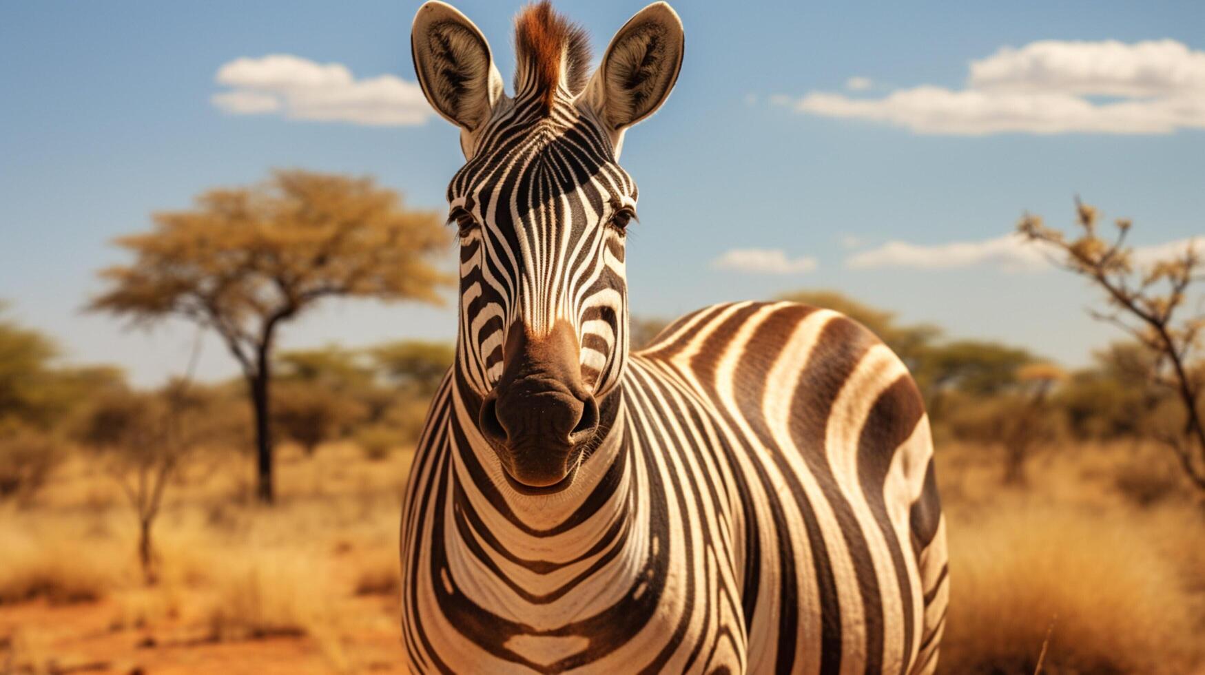 AI generated zebra high quality image photo