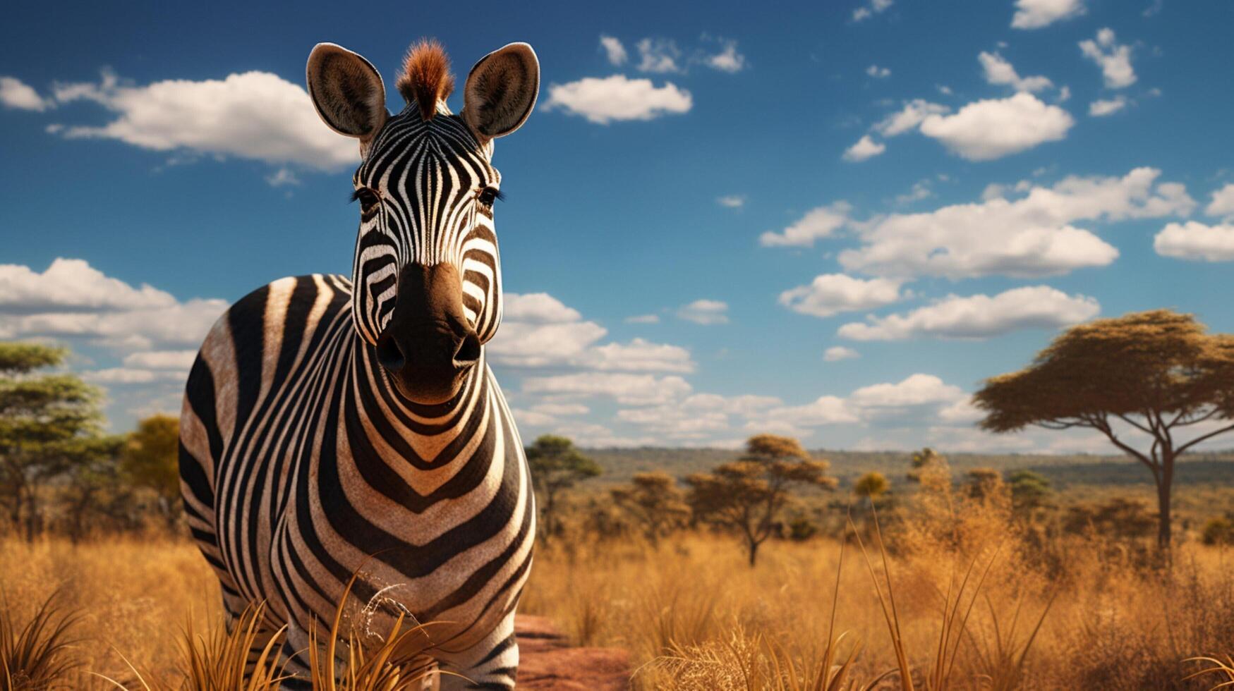 AI generated zebra high quality image photo