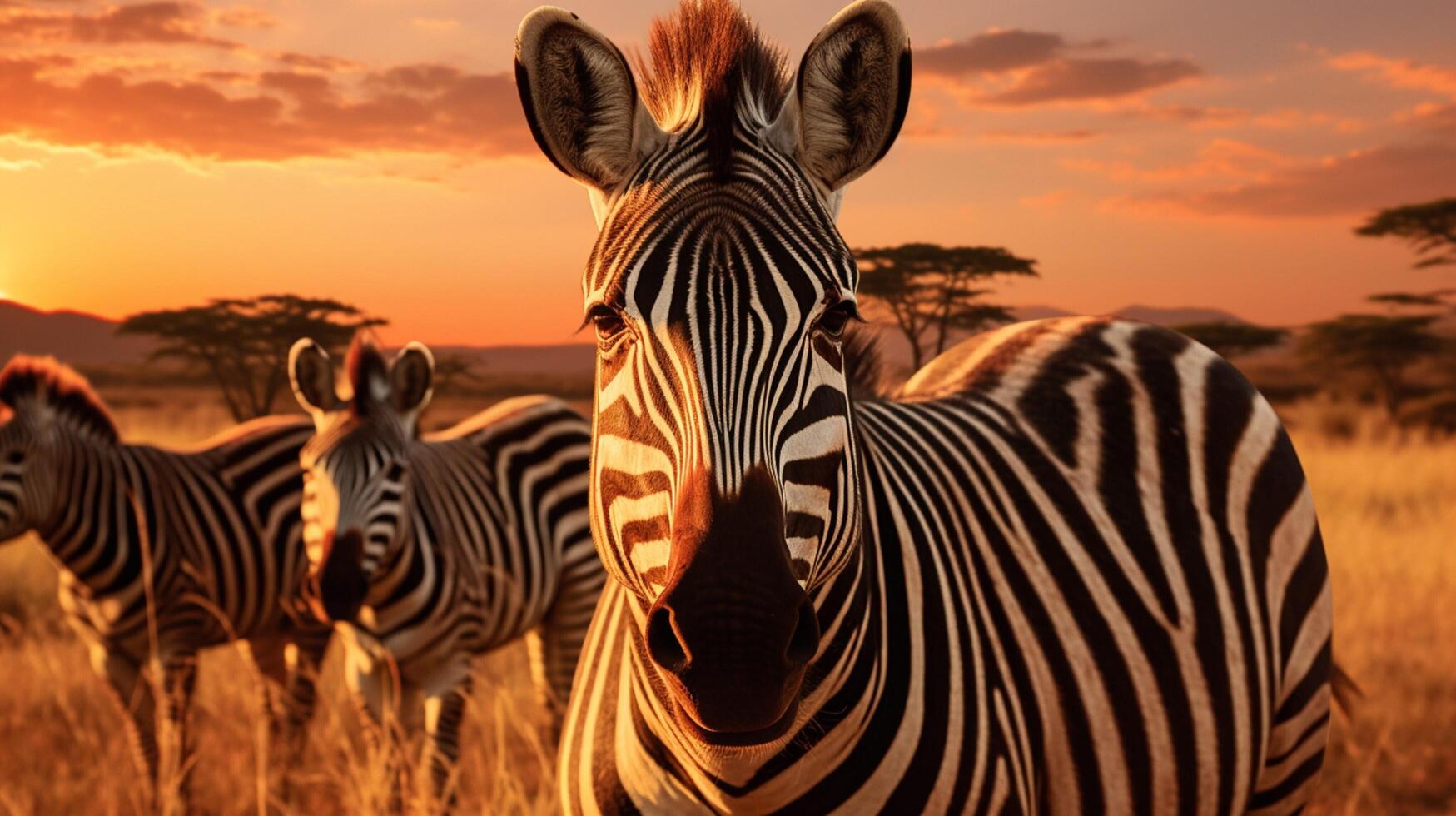 AI generated zebra high quality image photo