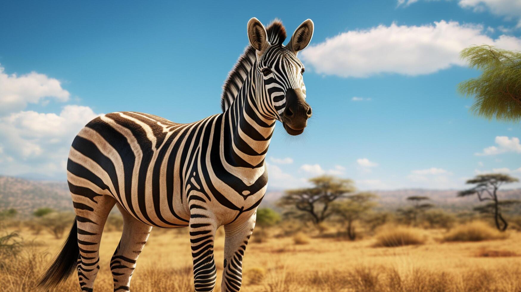 AI generated zebra high quality image photo