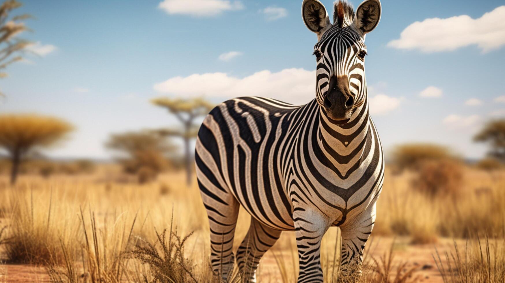 AI generated zebra high quality image photo