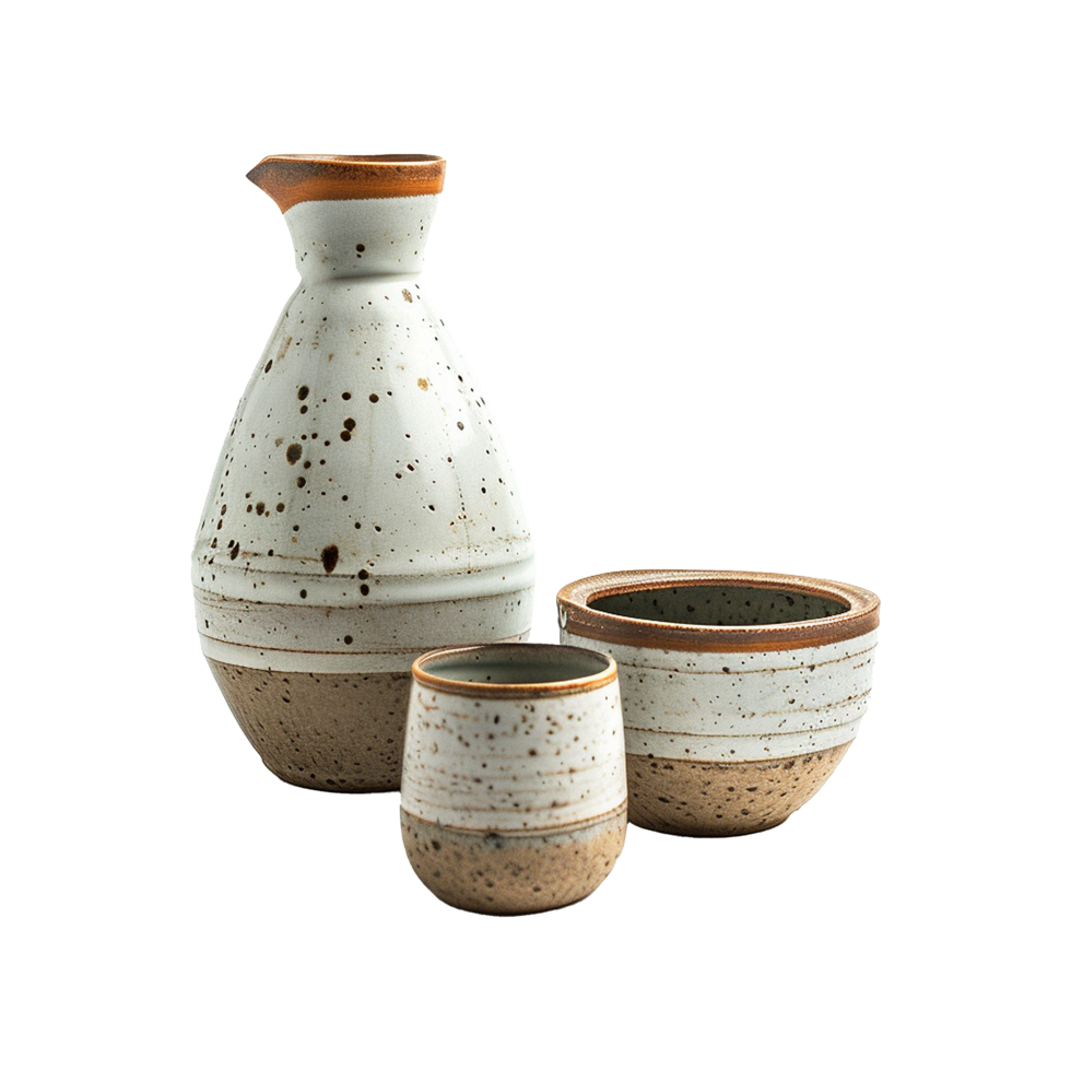 AI generated Pottery and ceramics craft isolated on transparent background png