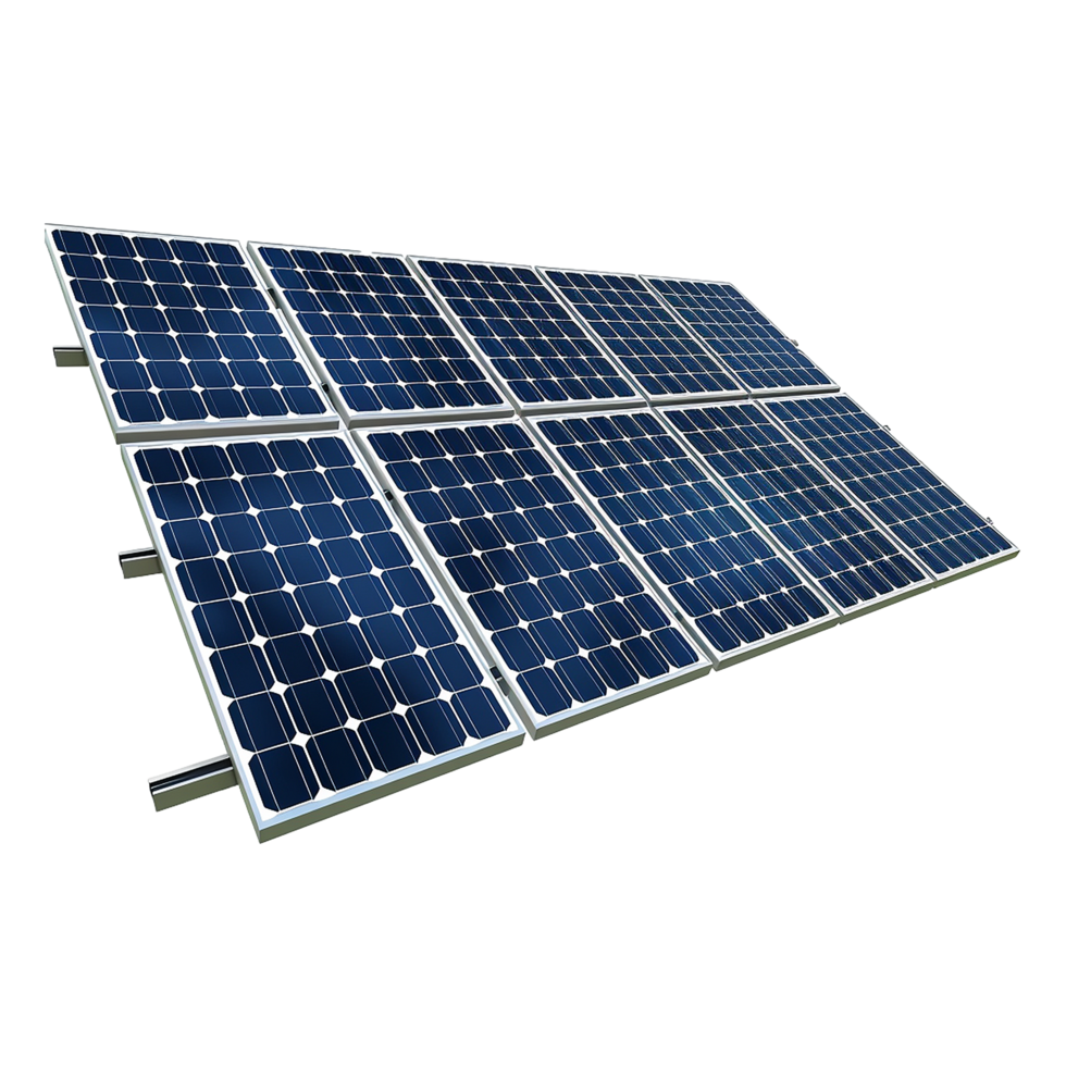 AI generated Solar panel isolated on transparent background png