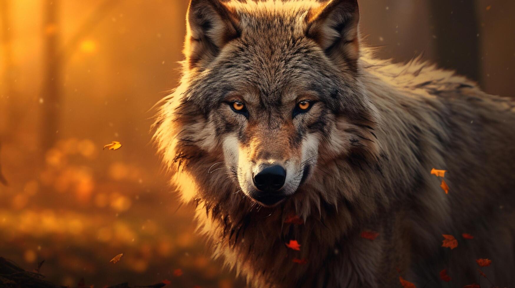 AI generated wolf high quality image photo