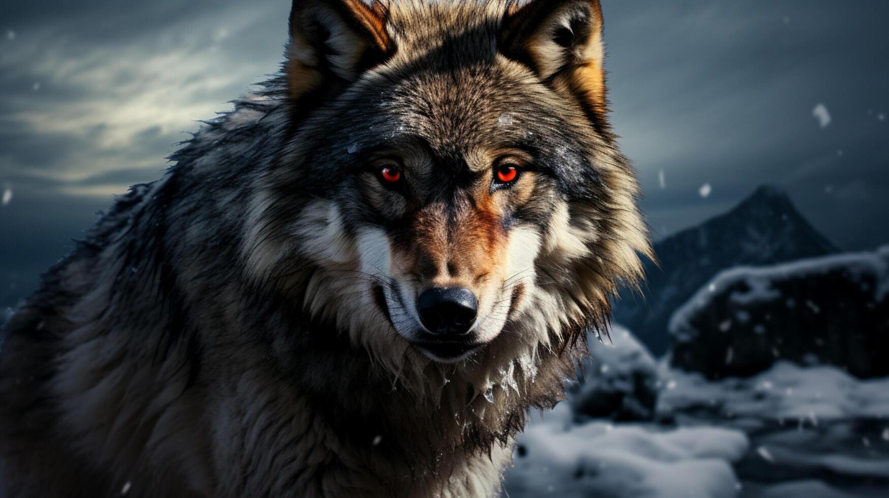 AI generated wolf high quality image photo