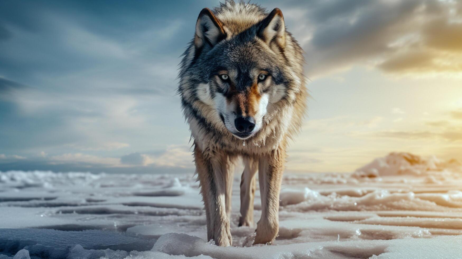 AI generated wolf high quality image photo