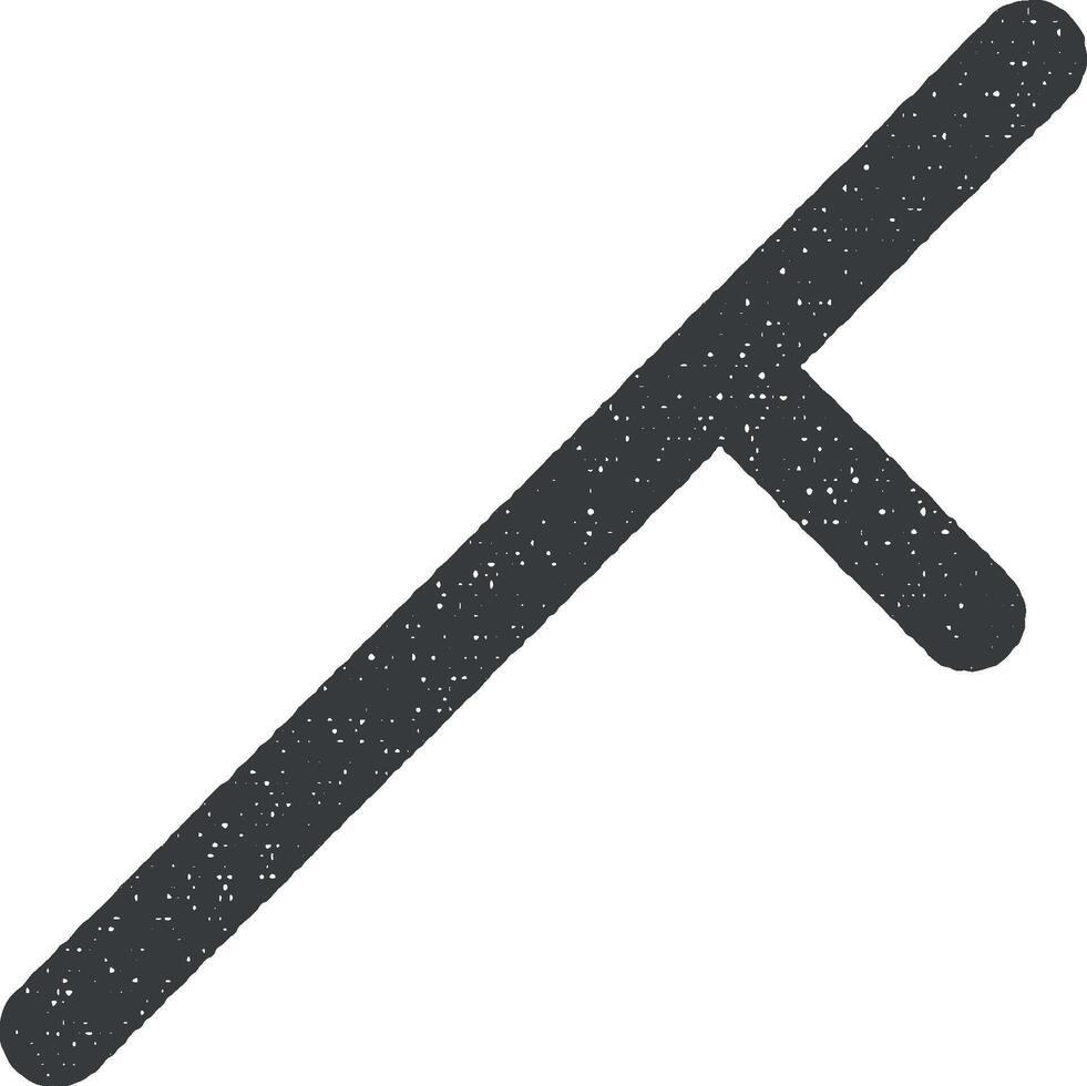 baton vector icon illustration with stamp effect