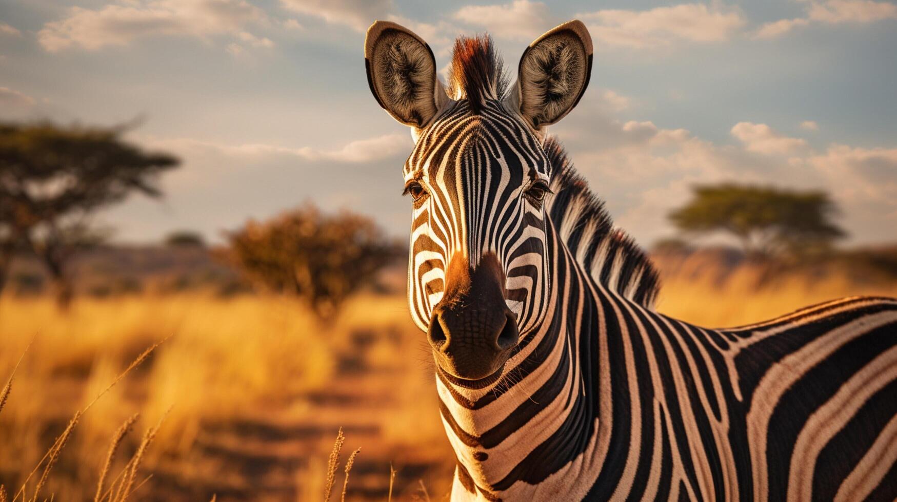 AI generated zebra high quality image photo
