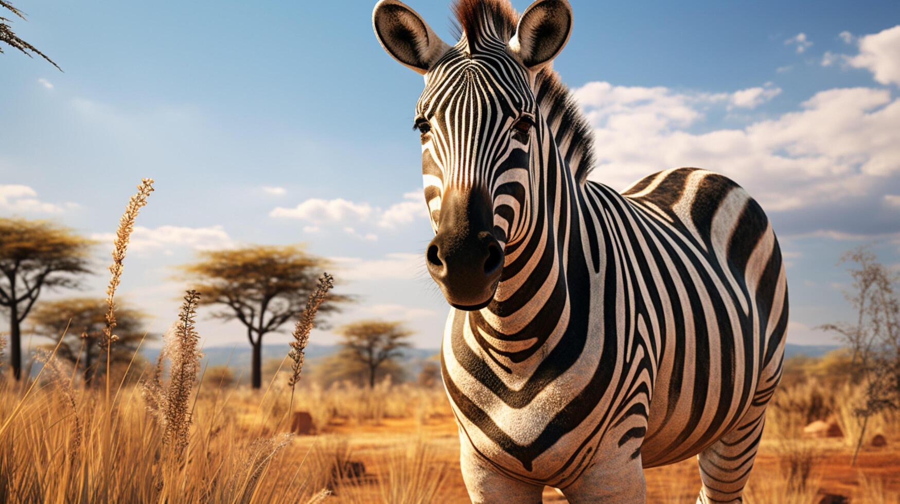 AI generated zebra high quality image photo