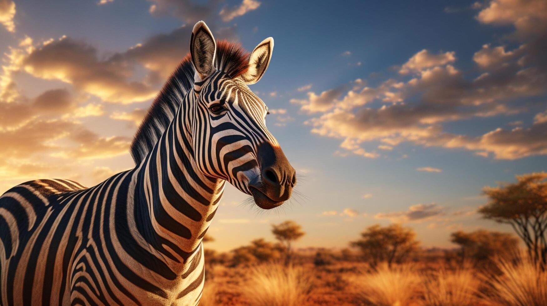 AI generated zebra high quality image photo