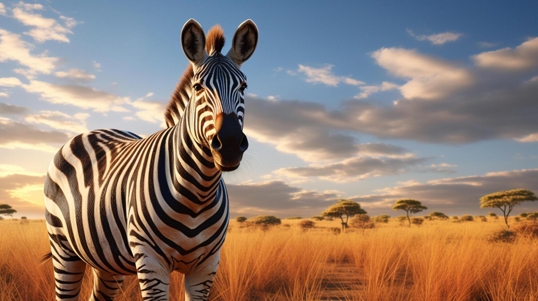 AI generated zebra high quality image photo