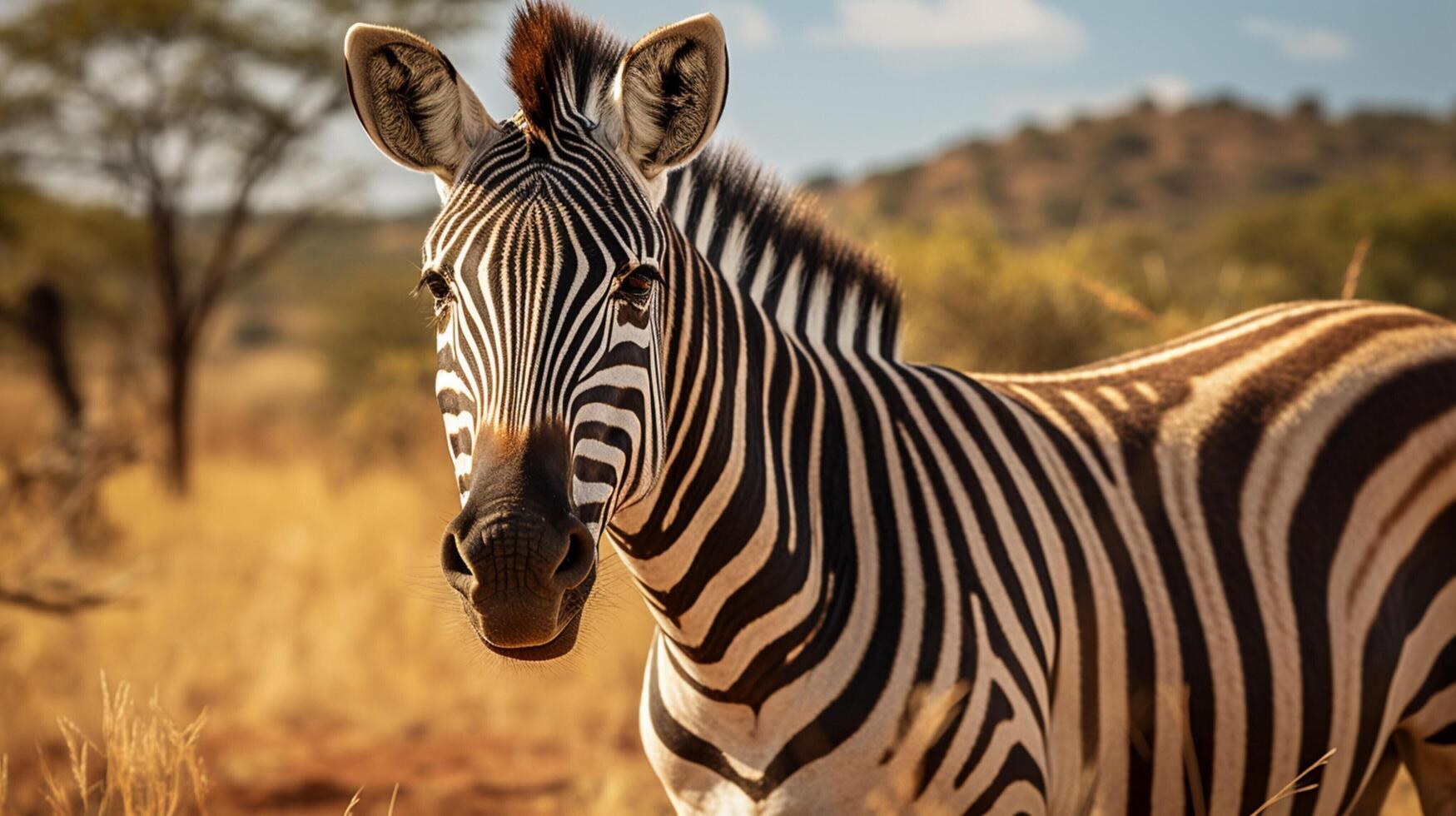AI generated zebra high quality image photo
