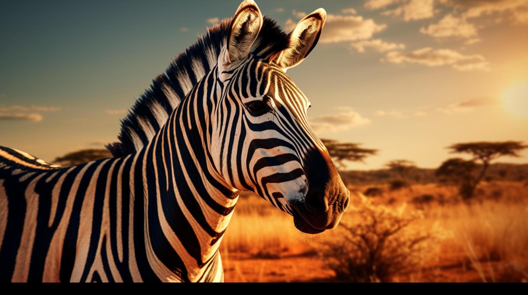 AI generated zebra high quality image photo
