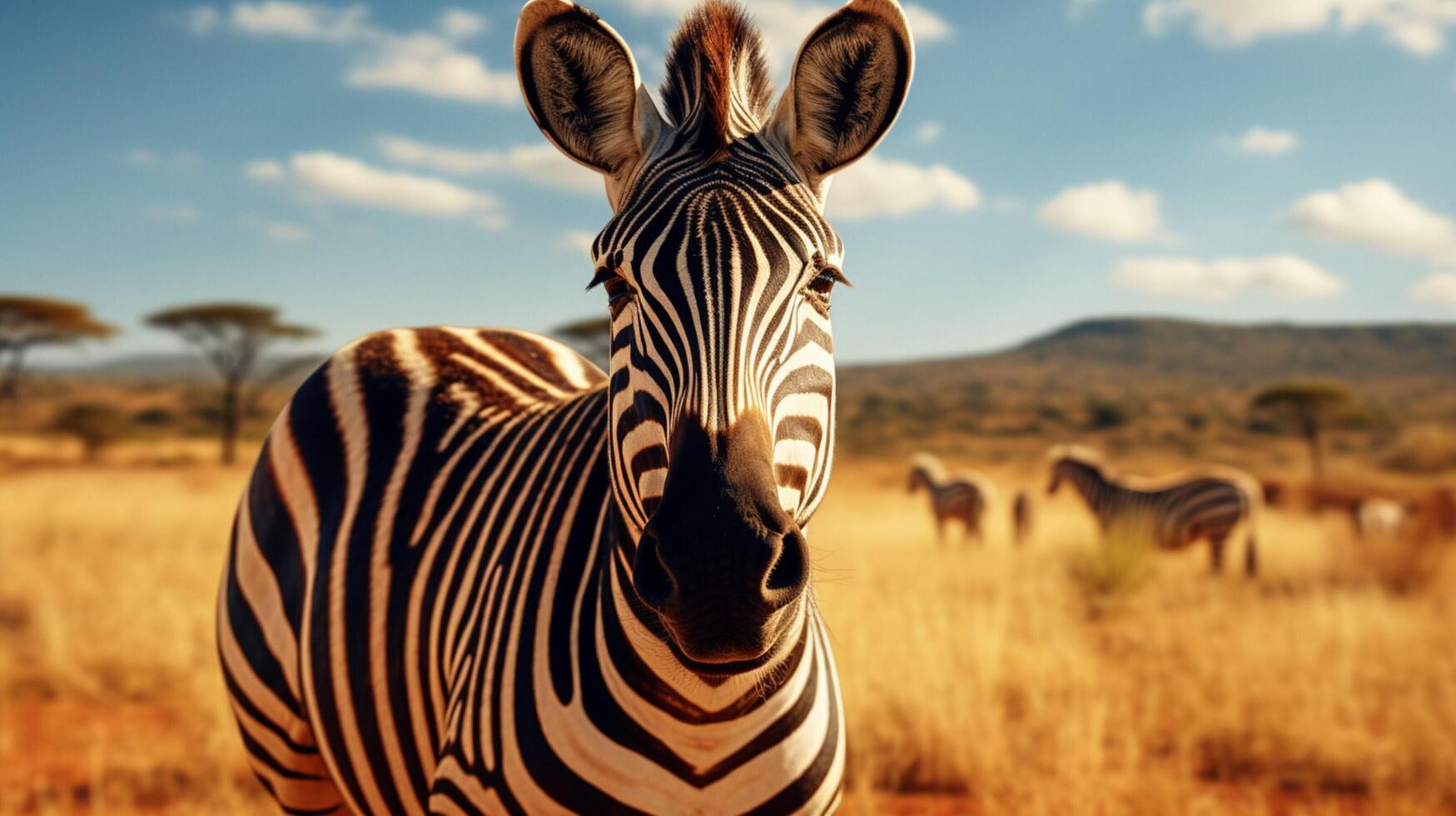 AI generated zebra high quality image photo