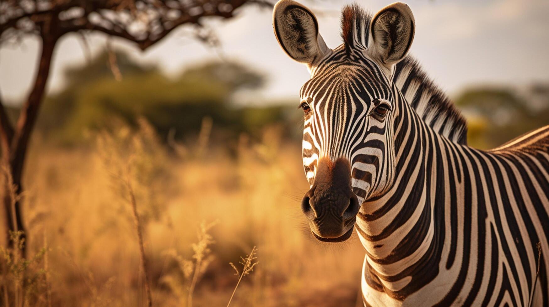 AI generated zebra high quality image photo