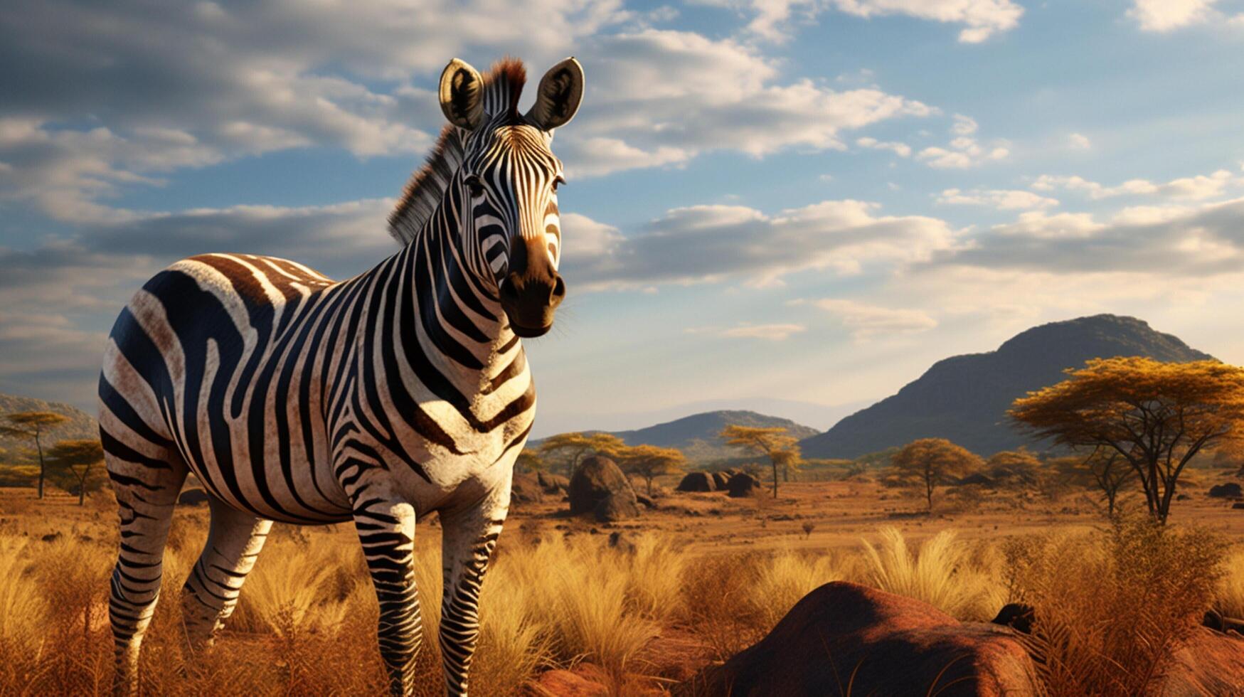 AI generated zebra high quality image photo