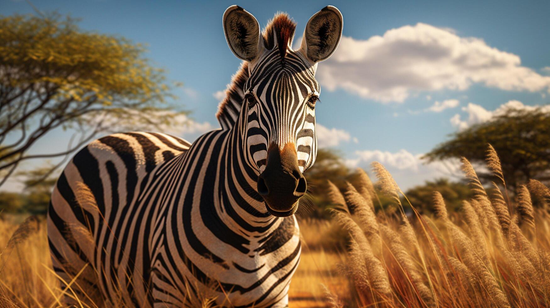 AI generated zebra high quality image photo