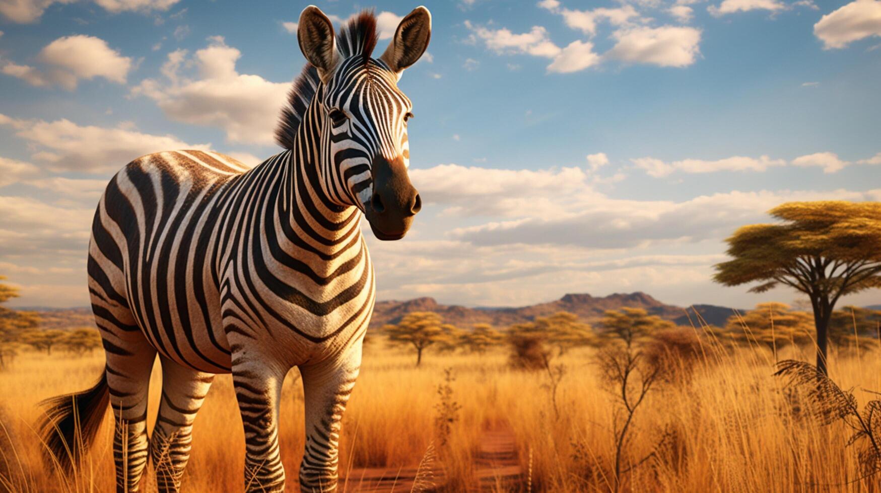 AI generated zebra high quality image photo