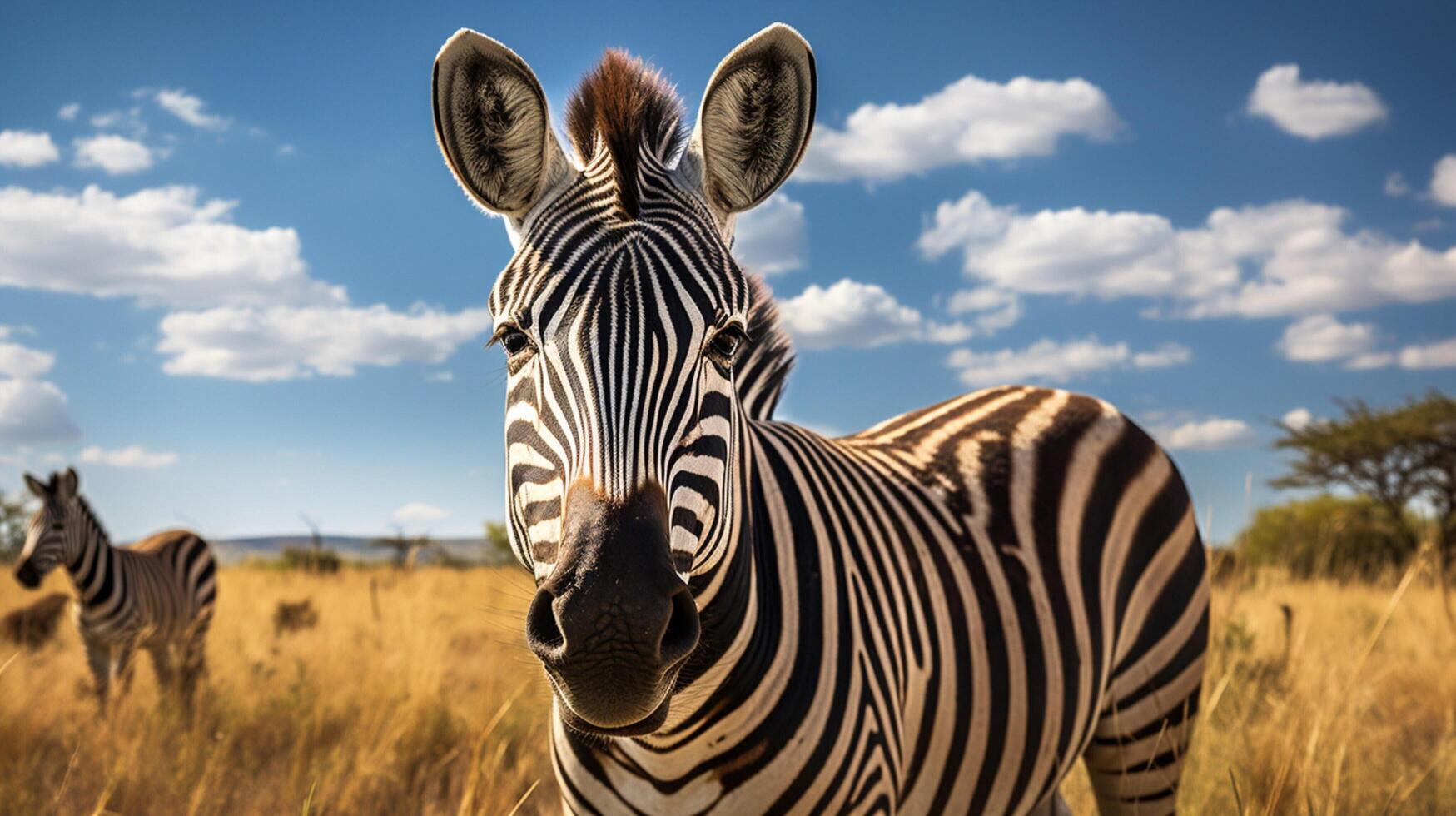 AI generated zebra high quality image photo