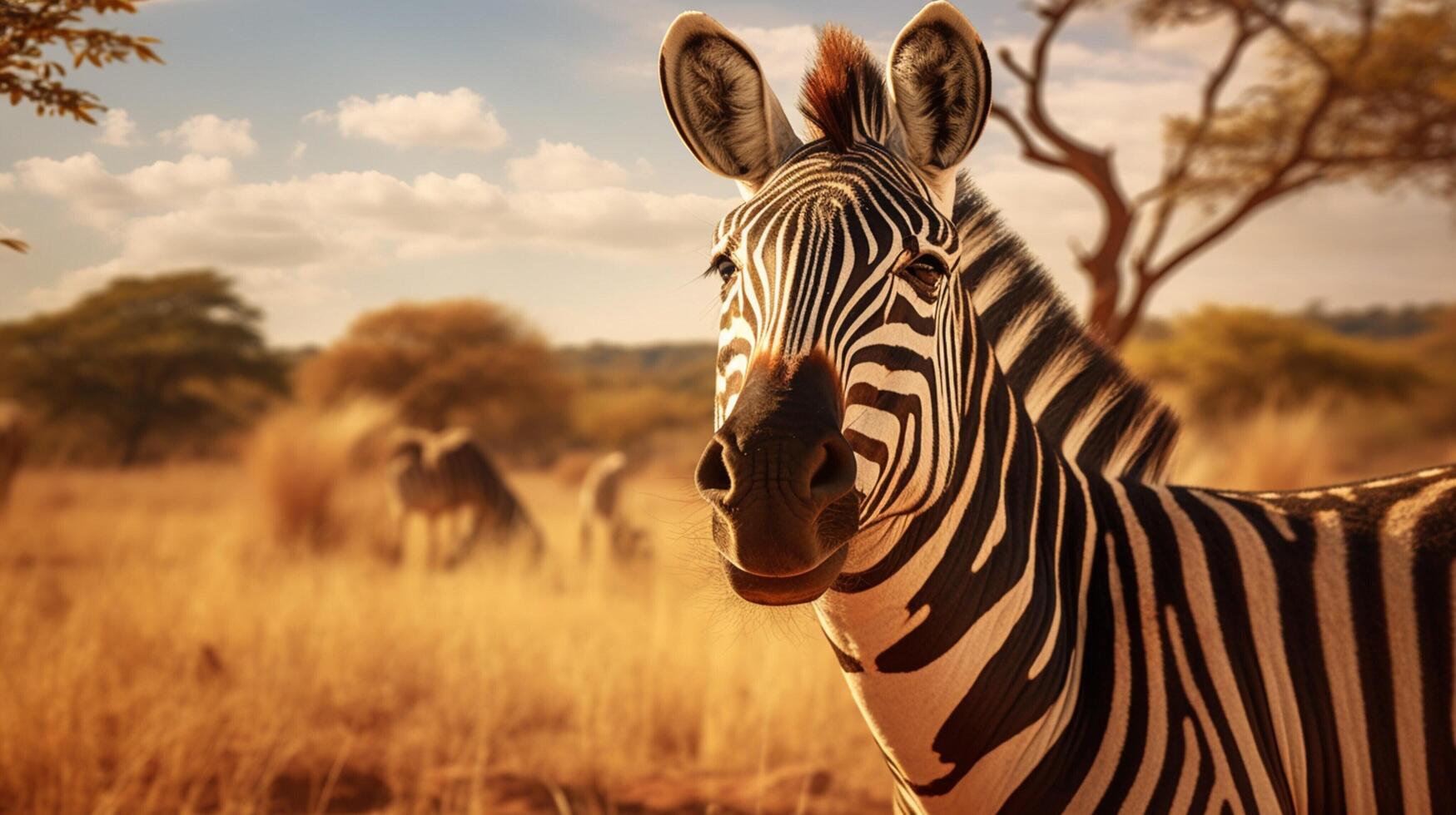 AI generated zebra high quality image photo