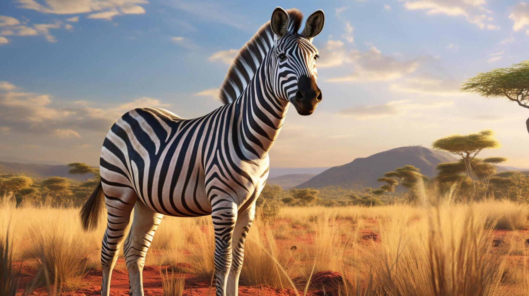 AI generated zebra high quality image photo