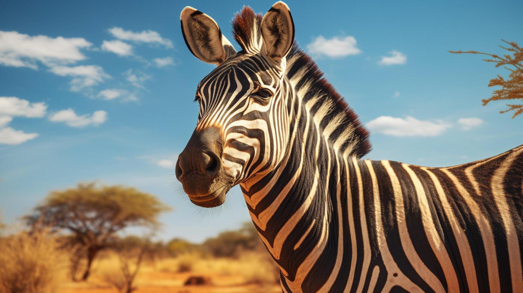 AI generated zebra high quality image photo