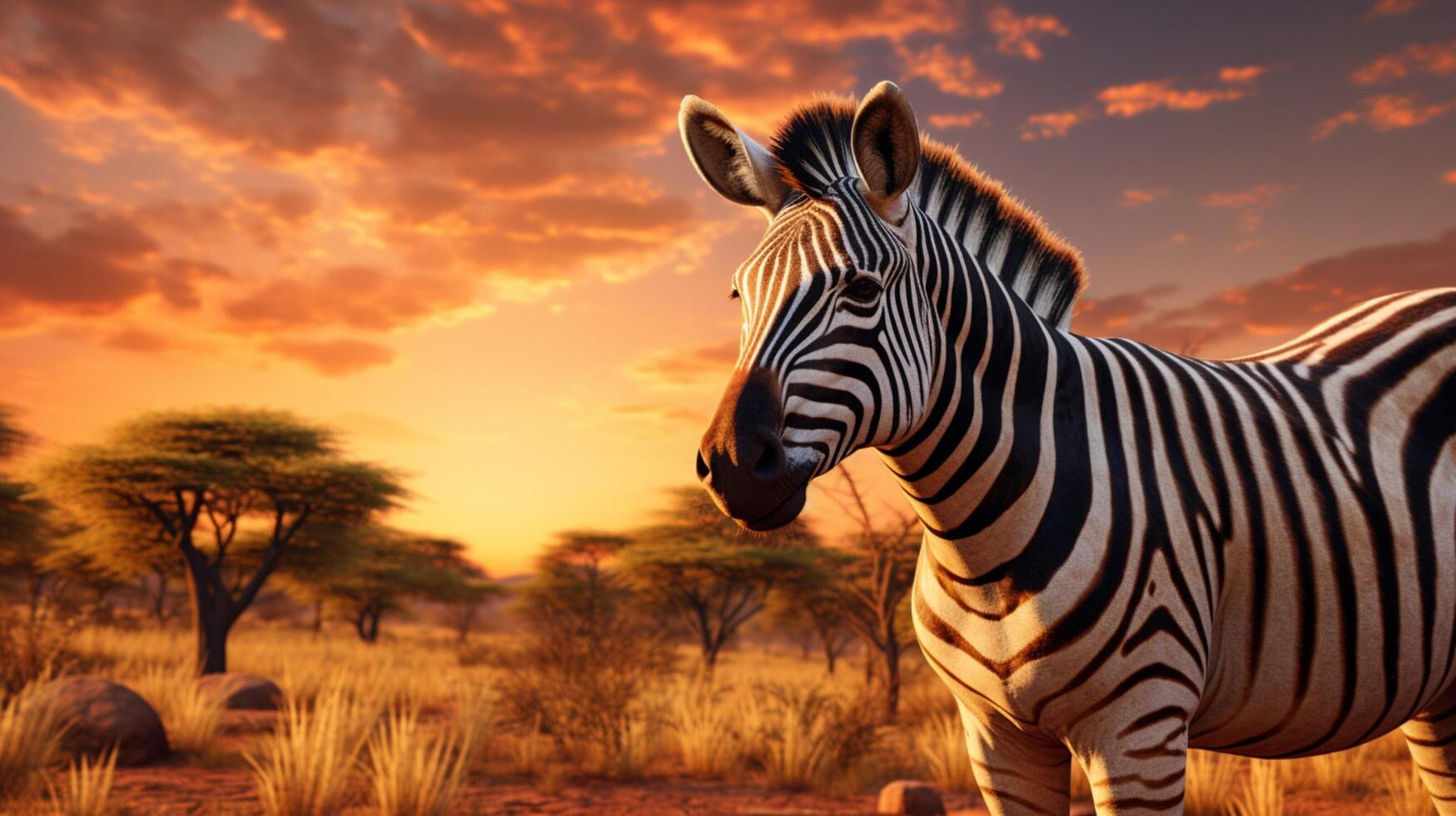 AI generated zebra high quality image photo