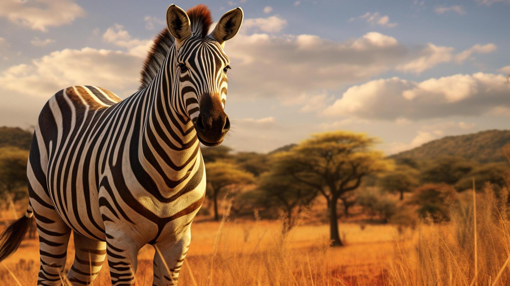 AI generated zebra high quality image photo