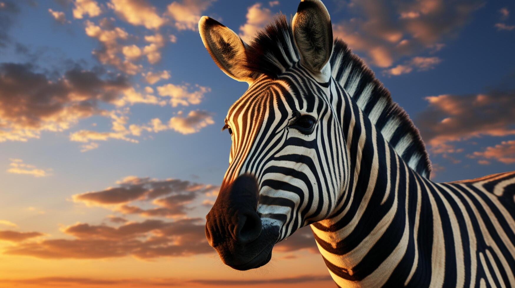 AI generated zebra high quality image photo
