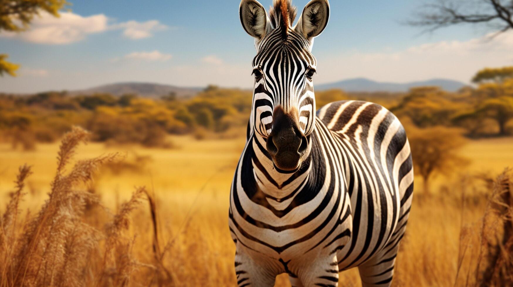 AI generated zebra high quality image photo