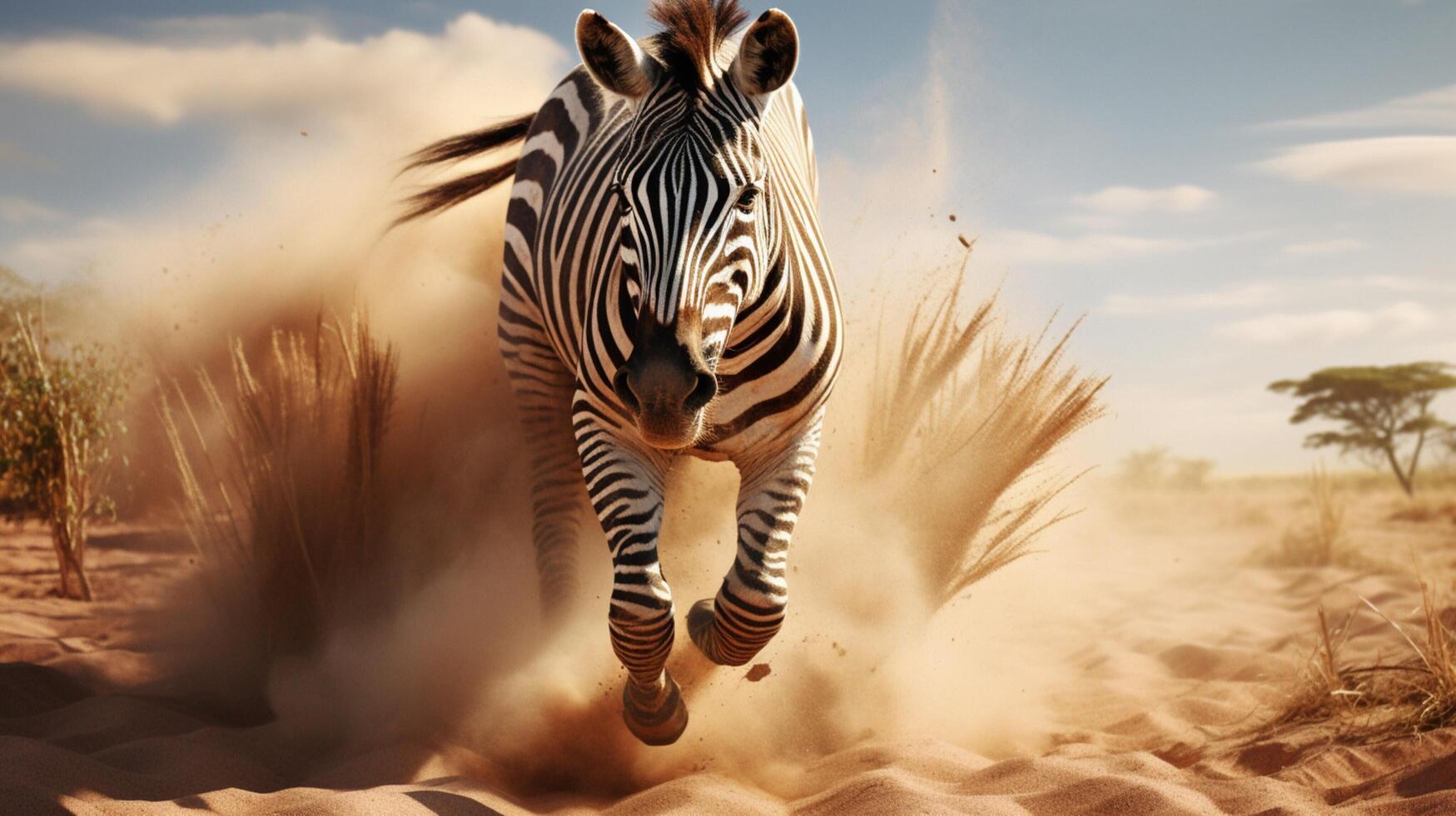 AI generated zebra high quality image photo