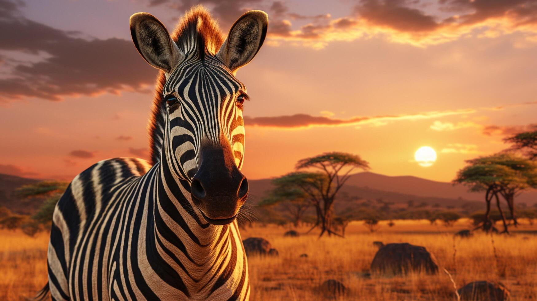 AI generated zebra high quality image photo