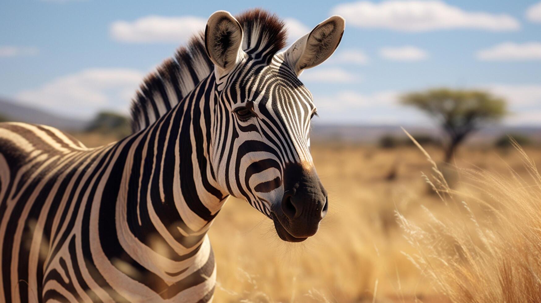 AI generated zebra high quality image photo