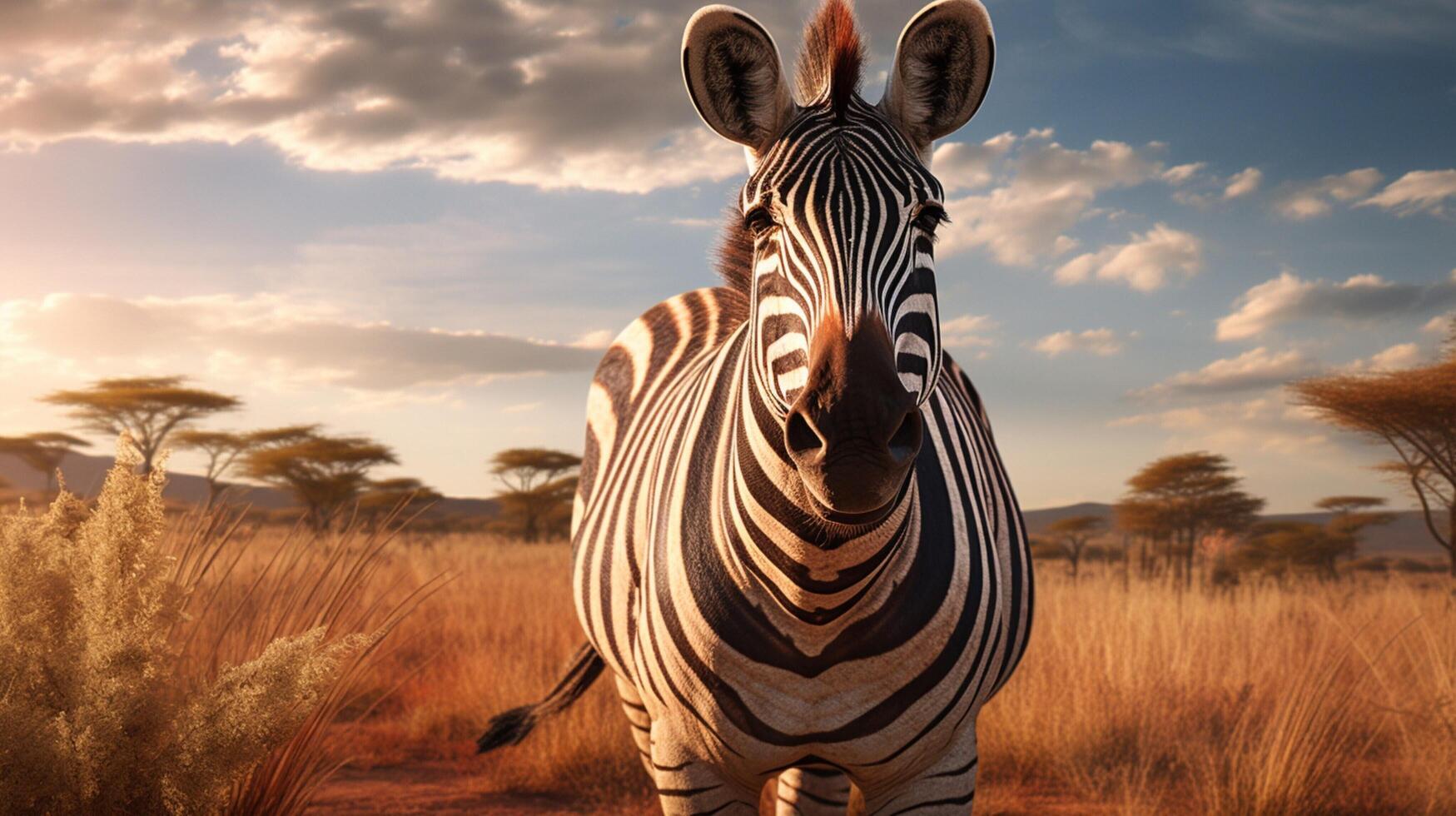 AI generated zebra high quality image photo