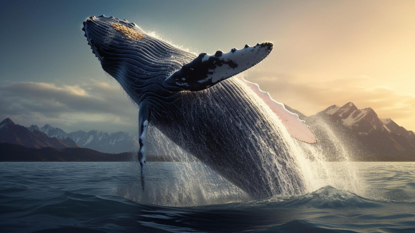 AI generated whale high quality image photo