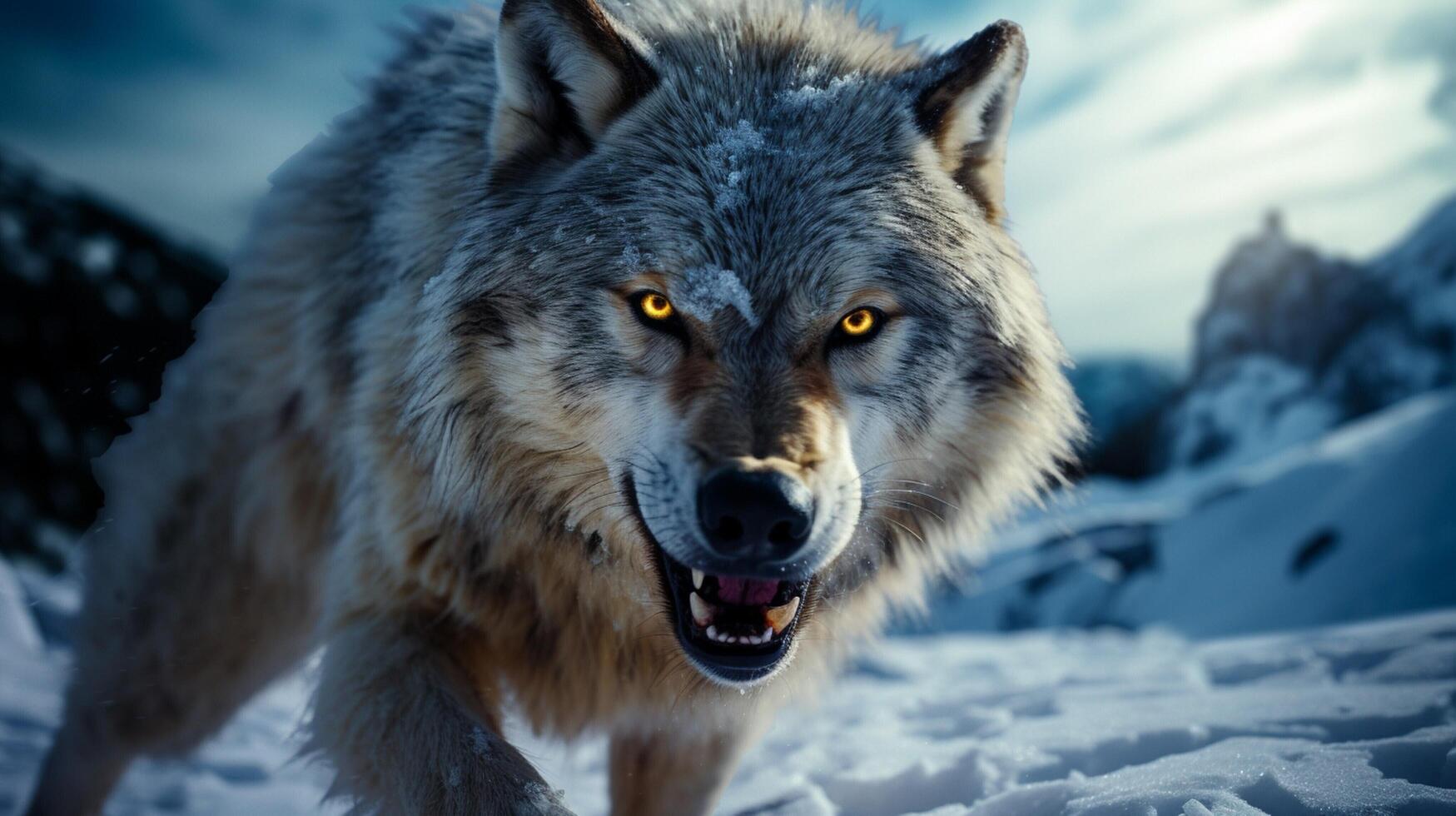 AI generated wolf high quality image photo