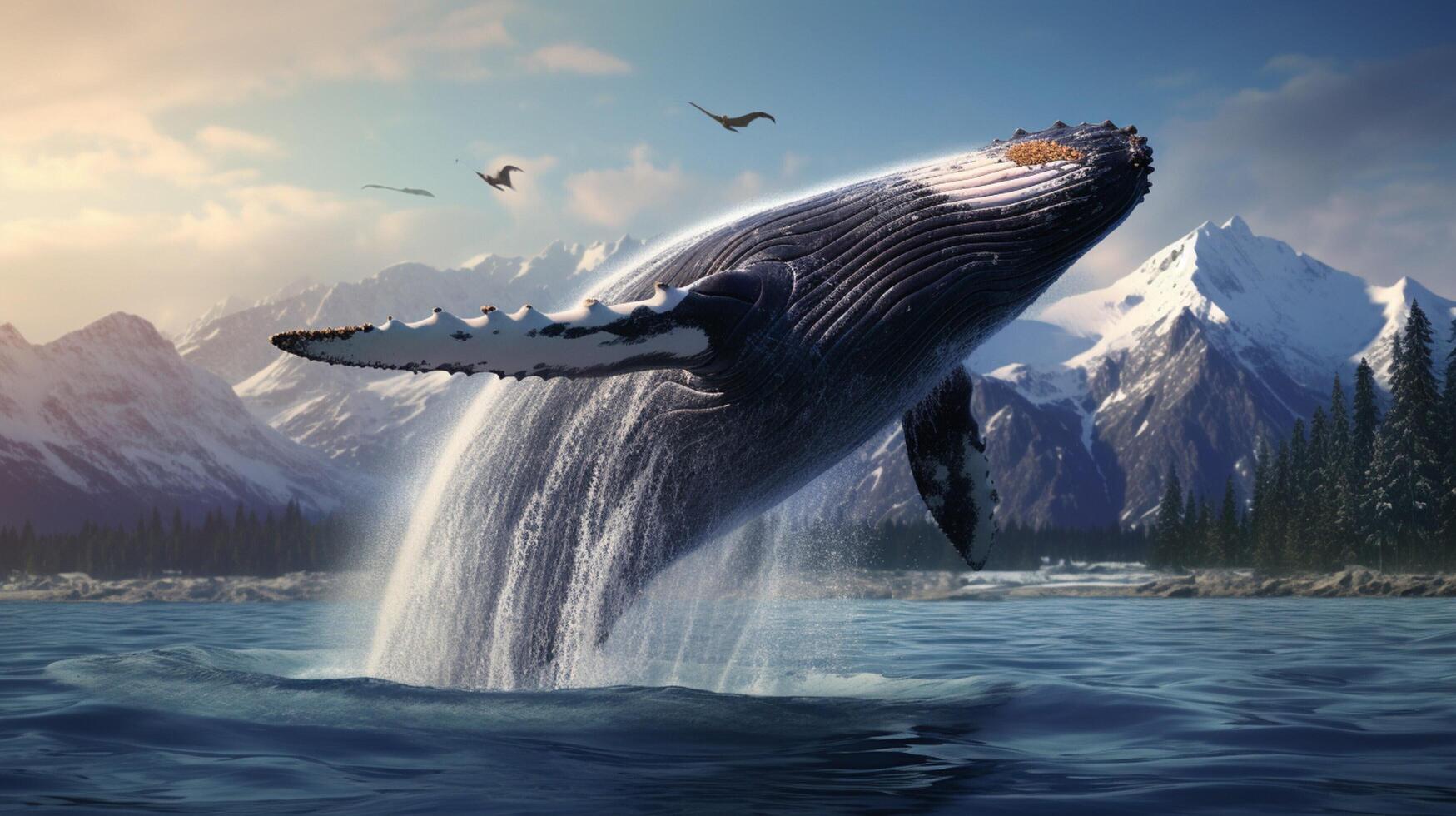 AI generated whale high quality image photo